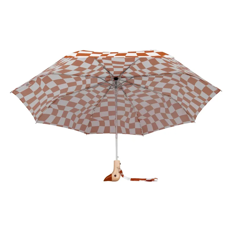 Original Duckhead Compact Umbrella in Peanut Butter Check-2